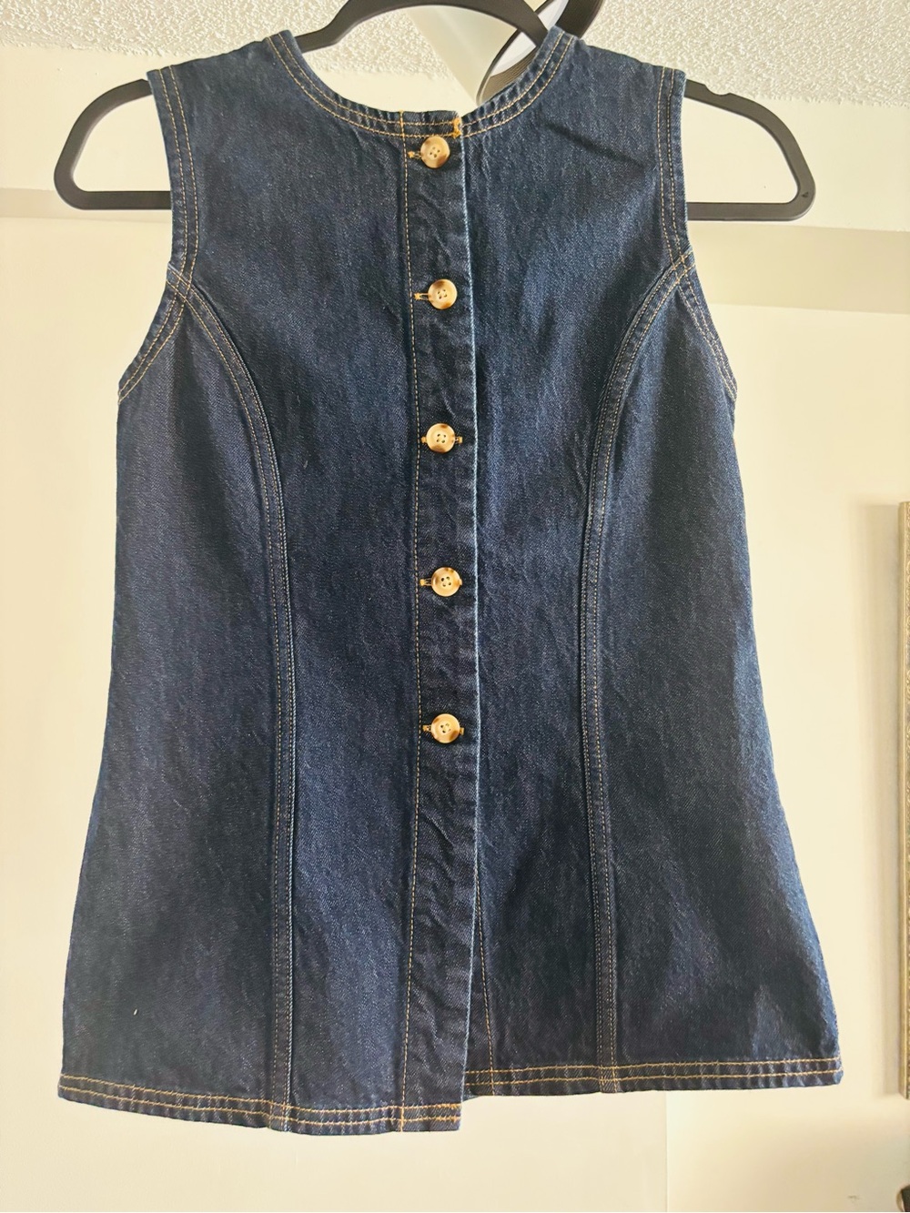 Abercrombie and Fitch Dark Wash Denim Vest XS - Picture 5 of 8